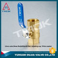 1 inch TK-207 brass ball valve with DN 25 female threaded lever handle forged cock valve with control valve in TMOK